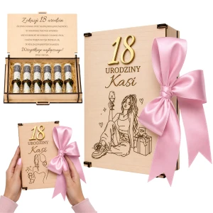Pudełko Na Pieniądze Na 18 Urodziny Dla Dziewczyny Personalizowane Wstążka