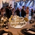 Napis EKIPA DO ZADAŃ SPECJALNYCH 45x27 złoty lustrzany wesele ślub