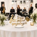 Napis EKIPA DO ZADAŃ SPECJALNYCH 45x27 złoty lustrzany wesele ślub