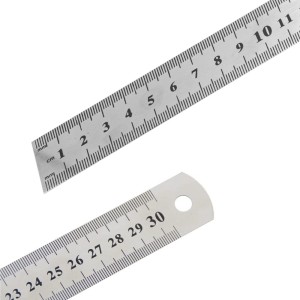 LINIJKA MIARA METALOWA DWUSTRONNA 30 CM / 12 CALI Mocna JAKOŚĆ Elastyczna