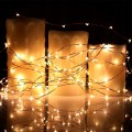 100 MIKRO LED DRUCIK LAMPKI NA BATERIE BIAŁE CIEPŁE-19257