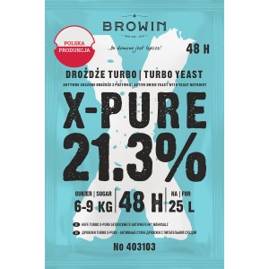 DROŻDŻE Gorzelnicze TURBO X-PURE 21,3% 48H-135G. Mega Pack
