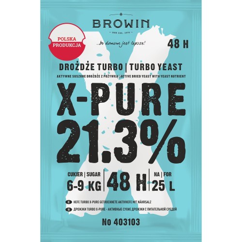 DROŻDŻE TURBO X-PURE 21,3% 48H-135G.-19460