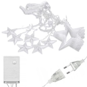 GWIAZDY WISZĄCE LAMPKI CHOINKOWE KURTYNA 130LED 7M