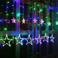 GWIAZDY WISZĄCE LAMPKI CHOINKOWE KURTYNA 130LED 7M-19595