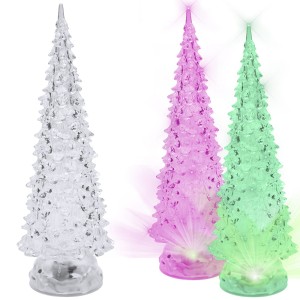 ŚWIECĄCA CHOINKA LED 26CM PODŚWIETLENIE RGB AKRYL