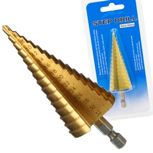 WIERTŁO STOŻKOWE STOPNIOWE HSS 4-32mm kobaltowe do Metalu Stopniowe TYTAN