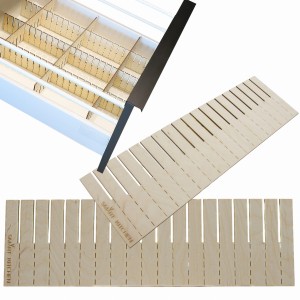 ORGANIZER Z DREWNA DO SZUFLAD 43x6,5CM SEPARATOR 2SZ
