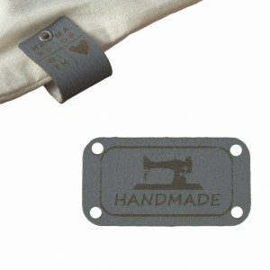 10X HANDMADE SKÓRZANE NASZYWKI METKI RĘKODZIEŁO