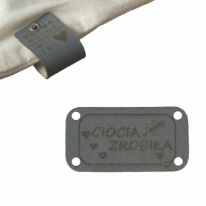 10X HANDMADE SKÓRZANE NASZYWKI METKI RĘKODZIEŁO