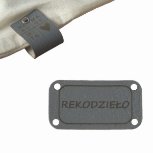 10X HANDMADE SKÓRZANE NASZYWKI METKI RĘKODZIEŁO