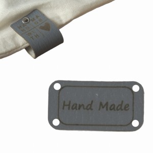 10X HANDMADE SKÓRZANE NASZYWKI METKI RĘKODZIEŁO