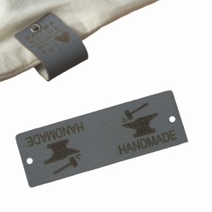 10X HANDMADE SKÓRZANE NASZYWKI METKI RĘKODZIEŁO