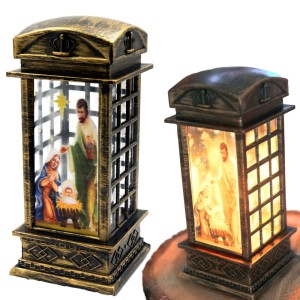 OZDOBY ŚWIĄTECZNE LAMPKA LAMPION DEKORACJA RODZINA