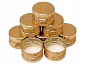 50 SZT ZAKRĘTKI NAKRĘTKI BUTELKI FI28MM ZŁOTE