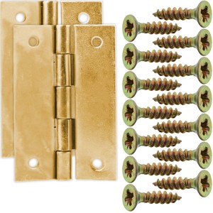 2X ZAWIAS DRZWIOWY MEBLOWY ZŁOTY OCYNKOWANY 40x32
