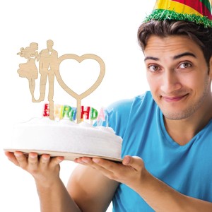 TOPPER NA TORT URODZINOWY WALENTYNKI PARA PIKER