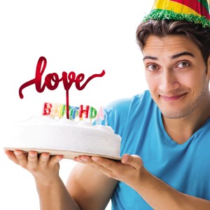 TOPPER NA TORT URODZINOWY WALENTYNKI LOVE PIKER