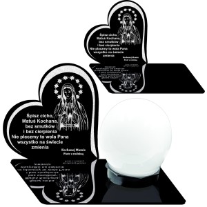 NAGROBNA PODSTAWKA POD ZNICZ SZKŁO AKRYL LAMPION