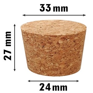 2 SZT KOREK KORKI 24x27mm STOŻKOWY BUTELKA WINO *SKŁADNIK DO ZESTAWU*