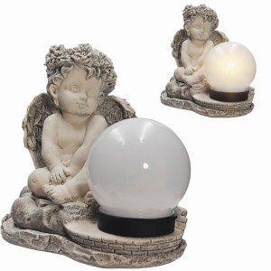 ZNICZ GIPSOWA FIGURKA NAGROBNA LAMPA SOLARNA LED