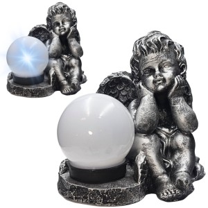ZNICZ GIPSOWA FIGURKA NAGROBNA LAMPA SOLARNA LED