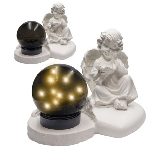 ZNICZ GIPSOWA FIGURKA NAGROBNA LAMPA SOLARNA LED