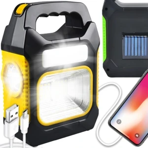 LAMPA LATARKA WARSZTATOWA LED POWERBANK KEMPINGOWA ENERGOOSZCZĘDNA SOLARNA