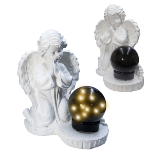 ZNICZ GIPSOWA FIGURKA NAGROBNA LAMPA SOLARNA LED
