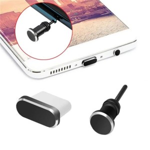 ZATYCZKI PORTÓW USB-C AUX ZAŚLEPKI 2 SZTUKI CZARNE