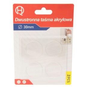 DWUSTRONNA TAŚMA AKRYLOWA MOCUJĄCA ŻELOWA NANO TAPE MOCNA ŚR.30mm