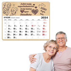 2026r. KALENDARZ NA DZIEŃ BABCI DZIADKA SUPER PREZENT