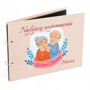 PERSONALIZOWANY FOTO ALBUM PREZENT DZIEŃ BABCI I DZIADKA ZDJĘCIA PAMIĄTKA
