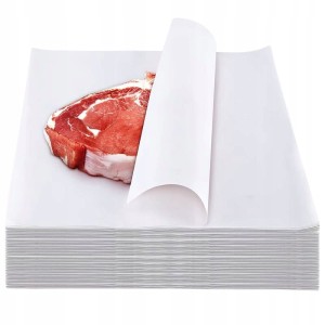 PAPIER PAKOWY pergamin do wędlin RYB SERÓW PAKOWANIA ŻYWNOŚCI BIAŁY 60X40 CM ARKUSZE