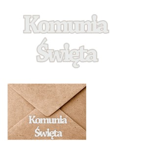 SCRAPKI BIAŁE I Komunia Św. OZDOBA ZAPROSZENIA KOMUNIJNEGO 10SZT
