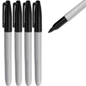 MARKER CZARNY PISAK MAZAK FLAMASTER ZESTAW 4szt