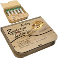 Pudełko na PIENIĄDZE ZASTRZYK GOTÓWKI Prezent Ślubny z Życzeniami