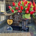 SOLARNY ZNICZ LED STATUETKA NA CMENTARZ GRÓB DUŻA