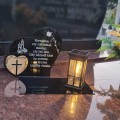 SOLARNY ZNICZ LED STATUETKA NA CMENTARZ GRÓB DUŻA