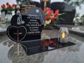 SOLARNY ZNICZ LED STATUETKA SERCE NA CMENTARZ GRÓB DUŻA