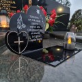 SOLARNY ZNICZ LED STATUETKA SERCE NA CMENTARZ GRÓB DUŻA