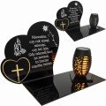 SOLARNY ZNICZ LED STATUETKA SERCE NA CMENTARZ GRÓB DUŻA