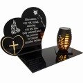SOLARNY ZNICZ LED STATUETKA SERCE NA CMENTARZ GRÓB DUŻA