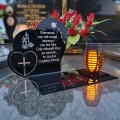 SOLARNY ZNICZ LED STATUETKA SERCE NA CMENTARZ GRÓB DUŻA