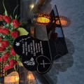 SOLARNY ZNICZ LED STATUETKA SERCE NA CMENTARZ GRÓB DUŻA