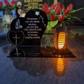 SOLARNY ZNICZ LED STATUETKA SERCE NA CMENTARZ GRÓB DUŻA