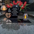 SOLARNY ZNICZ LED STATUETKA SERCE NA CMENTARZ GRÓB DUŻA