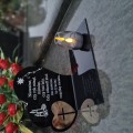 SOLARNY ZNICZ LED STATUETKA SERCE NA CMENTARZ GRÓB DUŻA
