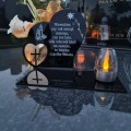 SOLARNY ZNICZ LED STATUETKA SERCE NA CMENTARZ GRÓB DUŻA
