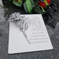 DEKORACJA na grób GRAWEROWANY ZNICZ podstawka na cmentarz WIECZNA RÓŻA